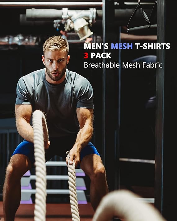 HOPLYNN Men's Running T-Shirt 3 Pack